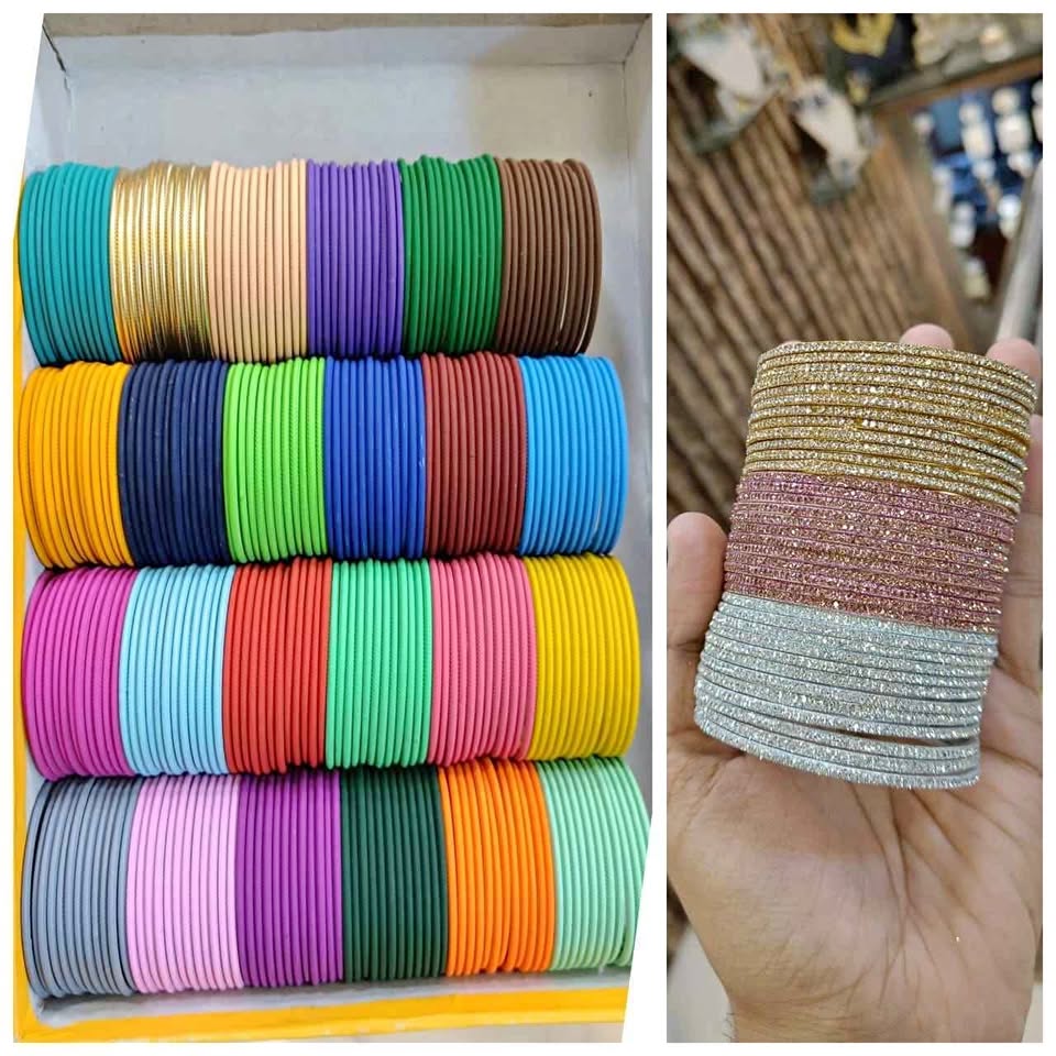 Metal Glass Bangles