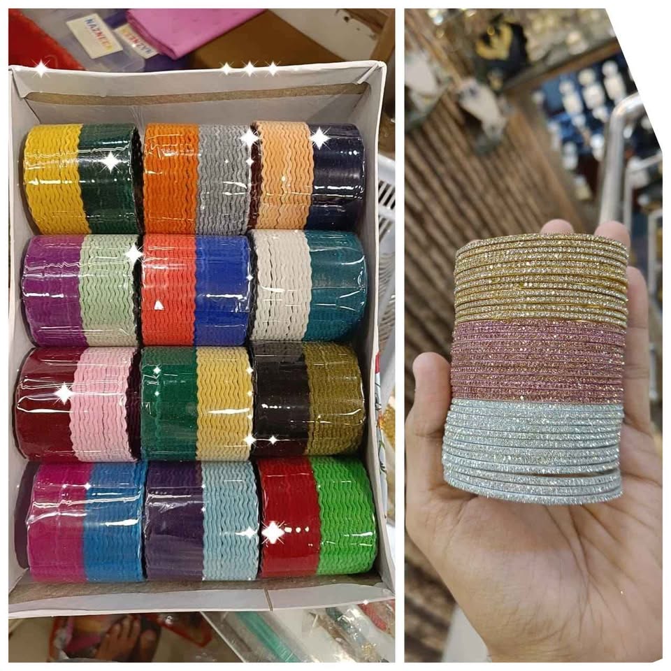 Metal Glass Bangles